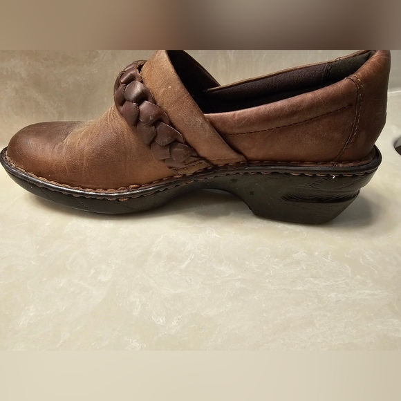 Born Concepts Womens Peggy Clog Braided Strap Brown Leather/Platform Shoe Sz10 - Picture 4 of 10